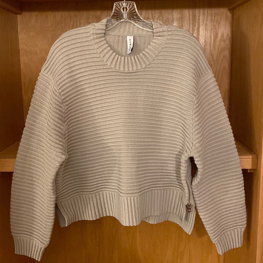 Cropped Varley Sweatshirt with Side Zippers